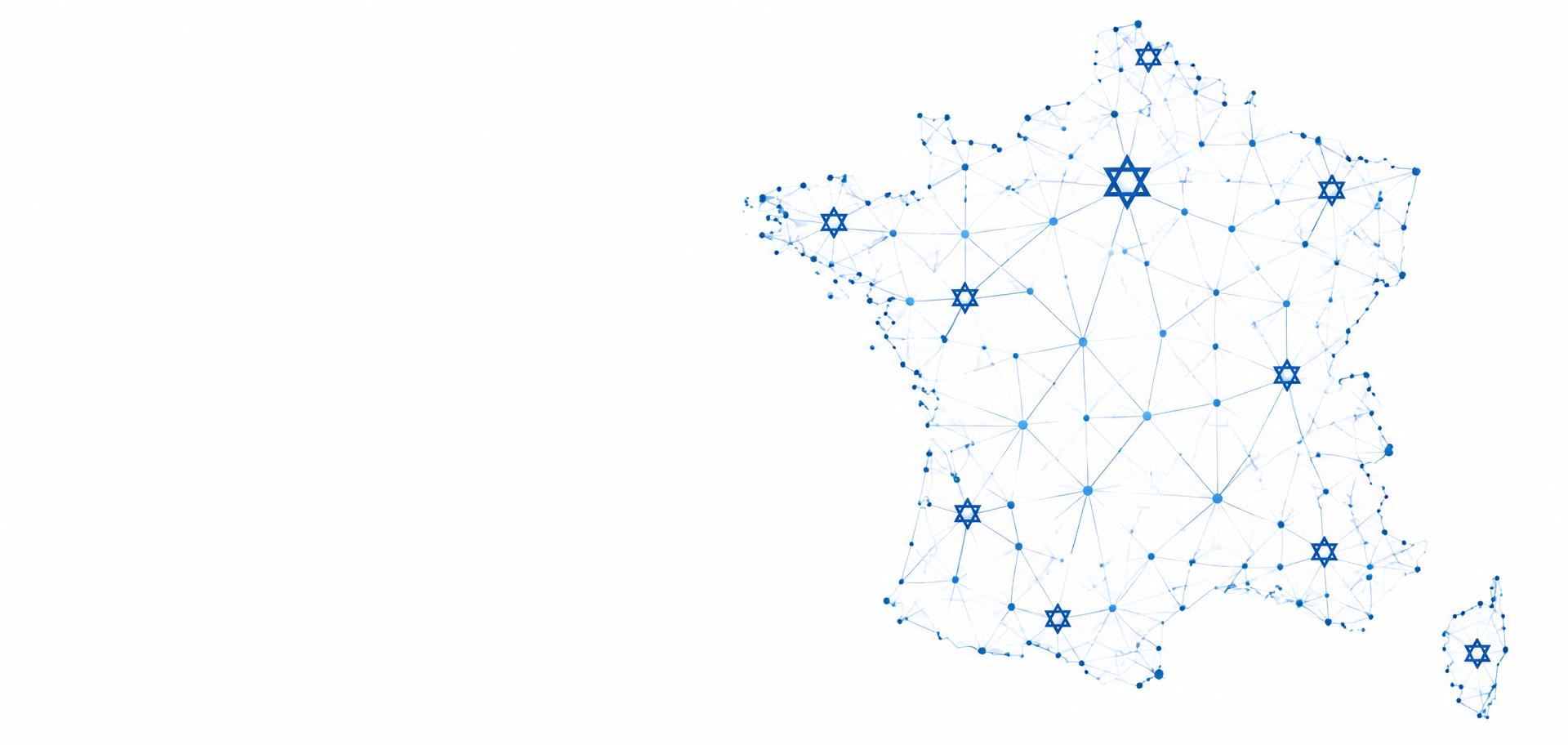 Carte de France illustrant la répartition des actes antisémites recensés